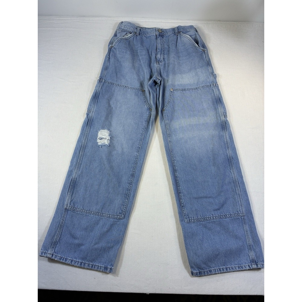 BDG Urban Outfitters Juno Double Knee Carpenter Jeans Mens 31x32 Denim Wide Leg